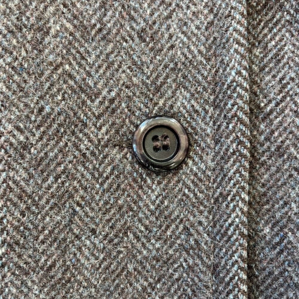 Vintage Jill Jr Womens Herringbone Wool Coat Size M/L 60s Union Made USA Classic - Picture 8 of 16